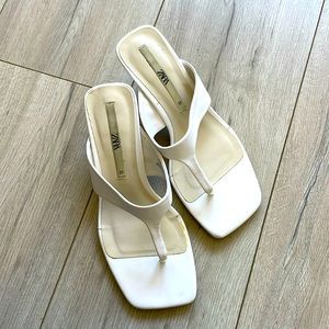 Zara kitty heel sandals